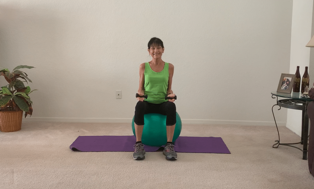 Exercise Ball Workout With Weights