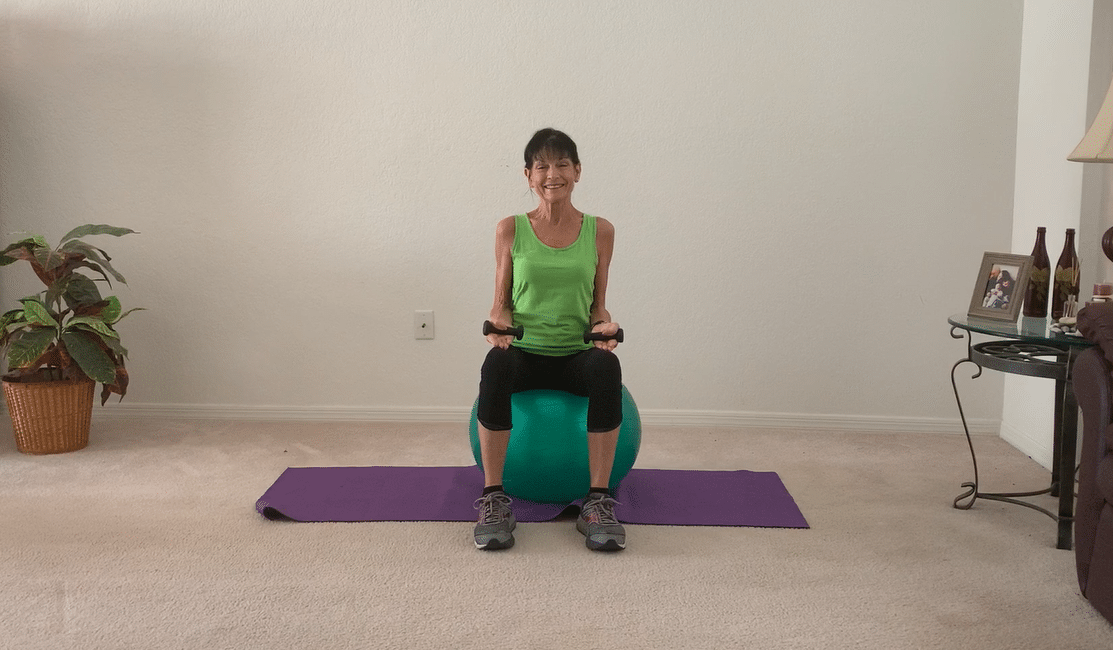 Exercise Ball Workout With Weights Fitness With Cindy