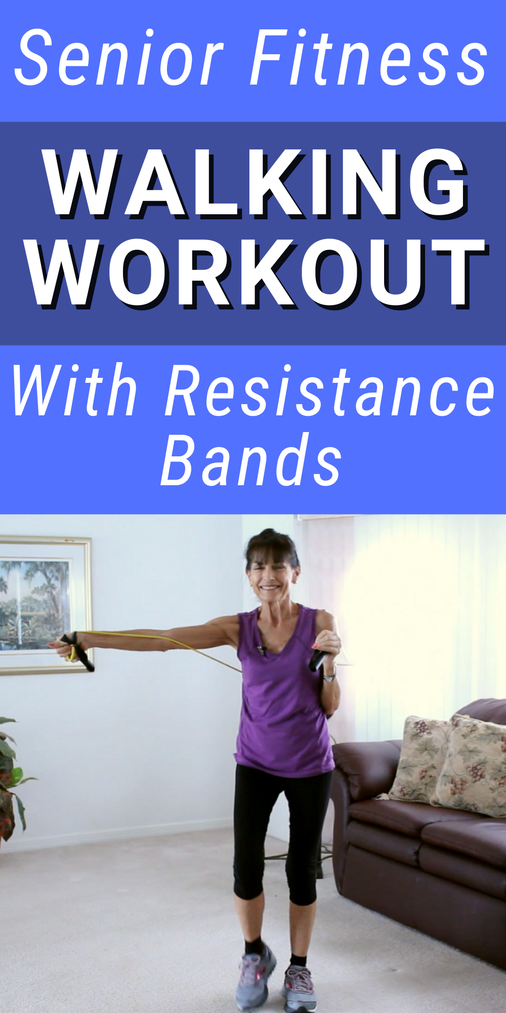 use resistance bands while walking