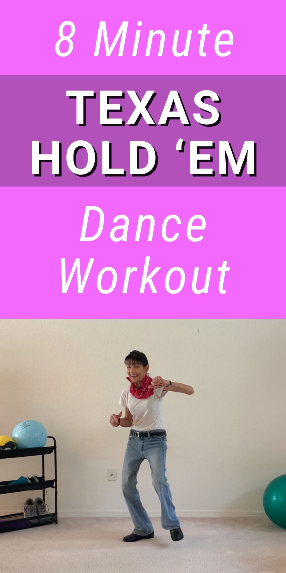 Give your energy a boost in just 8 minutes with this fun Texas Hold 'Em dance workout!